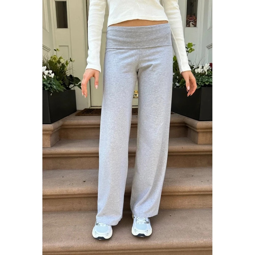 Brandy Melville Priscilla Wide Leg Y2K Foldover Waistband Pants Size S A011423